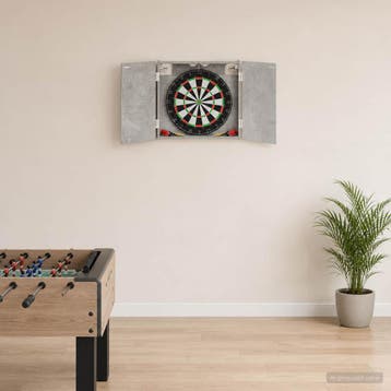 vidaXL Dartbord Kabinet Betongrijs 56 x 12 x 53,5 cm Bewerkt, Verzenden, Nieuw
