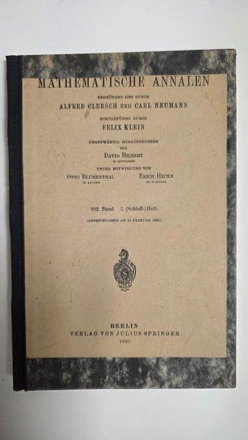 Albert Einstein et al. - Mathematische Annalen [Auf die