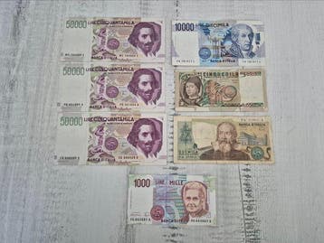 Italië. - 7 Banknotes - Various Dates (Zonder minimumprijs)