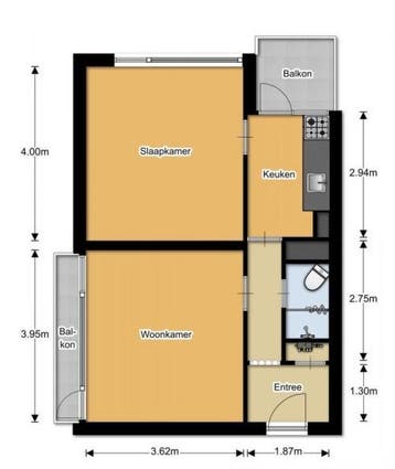Te Huur 2 Kamer Appartement Ringweg-Randenbroek In Amersfoor, Huizen en Kamers, Direct bij eigenaar, Amersfoort, Utrecht, Appartement