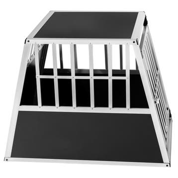Hondenbench single met schuine achterwand - zwart, Dieren en Toebehoren, Hondenhokken, Verzenden, Nieuw