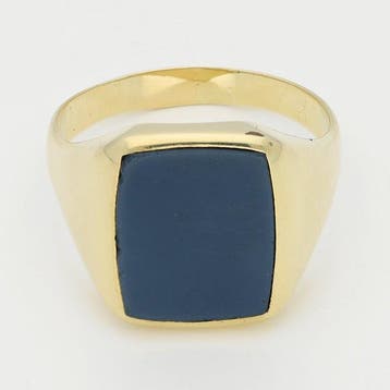Ring - 14 karaat Geel goud - Lagensteen, Sieraden, Tassen en Uiterlijk, Ringen, Nieuw