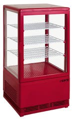 SARO Mini-koelvitrine 70 liter - SC 70 rood, Verzenden, Nieuw in verpakking, Koelen en Vriezen
