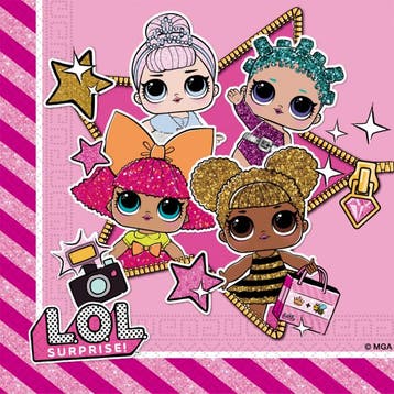 L.O.L Surprise Glitterati Metallic Servetten (20st), Ophalen of Verzenden, Nieuw