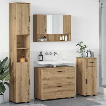 vidaXL Badkamermeubelset 4 st Artisan Eiken 35 x 30 x 192 cm, Verzenden, Nieuw, Overige typen