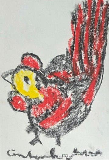 Anton Heyboer (1924-2005) - Kip, Antiek en Kunst