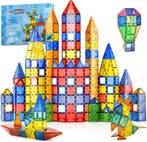 2dekans | MagniClicks Magnetic Tiles 100 stuks - Magnetisch, Ophalen of Verzenden, Zo goed als nieuw