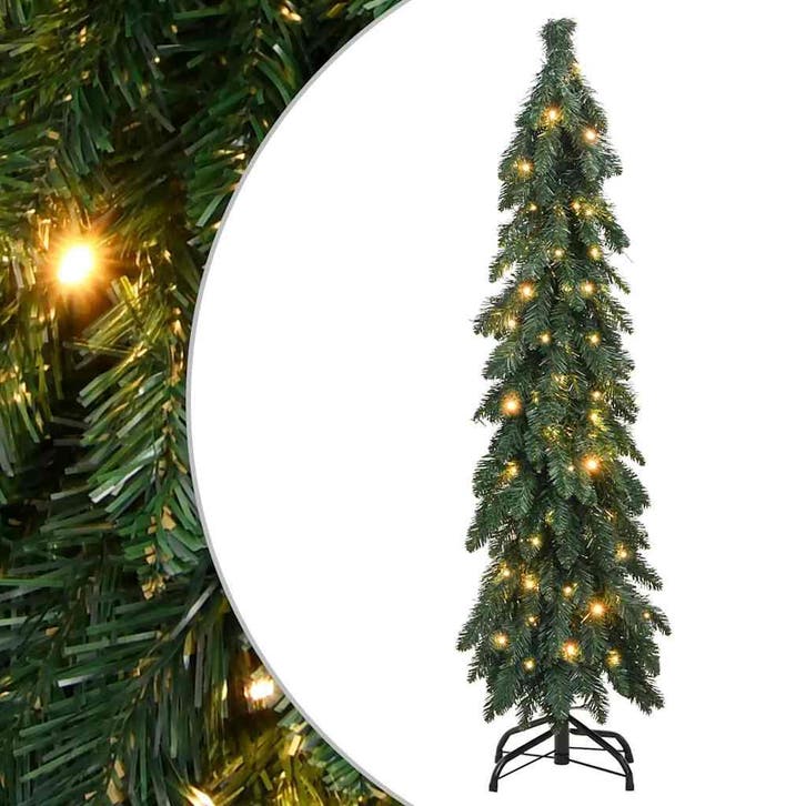 vidaXL Kunstkerstboom met verlichting 60 LEDs 120 cm, Diversen, Kerst, Nieuw, Verzenden
