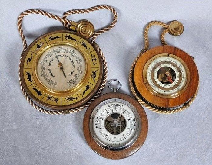 Fischer - sznury eglarskie - Marine barometer (3) - Messing, Antiek en Kunst, Curiosa en Brocante