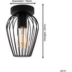 EGLO Newtown Plafondlamp - E27 - Ø 16 cm - Zwart Tweede, Verzenden, Nieuw