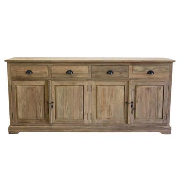 Dressoir klapdeuren gerecycled teakhout -  200 cmDressoirs, Huis en Inrichting, Kasten | Dressoirs, Ophalen of Verzenden, Nieuw