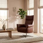 Leren relaxfauteuil Ease - Granada Cognac (donkercognac) -, Nieuw, Ophalen of Verzenden, 50 tot 75 cm, Industrieel, Modern