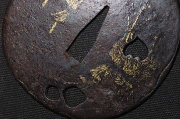 gesmeed ijzer - C6-131 Daito Shiba Tsuba - Japan - Edo, Antiek en Kunst