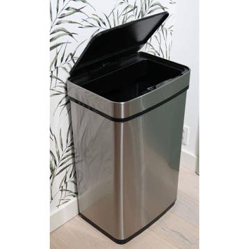 4goodz Prullenbak met sensor 60 liter - RVS, Verzenden, Nieuw