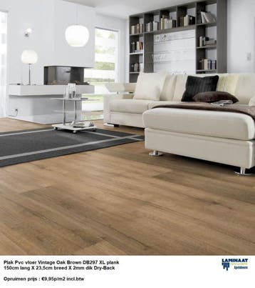 Goedkoop Pvc Plak 10 X Kleur v.a. €9,95p/m2 Dry-Back, Ophalen, 75 m² of meer, Nieuw, Blauw