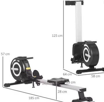 Opvouwbare Roeitrainer – 4 kg Vliegwiel en LCD-Scherm, Verzenden, Nieuw