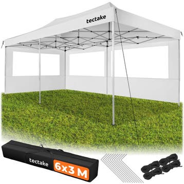 Opvouwbare paviljoen Viola 3x6 m, aluminium, 3 zijpanelen, Verzenden, Nieuw