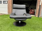 Relax fauteuil De Sede Ds-255 zwart leer design stoel desede, Zo goed als nieuw, Leer, Design