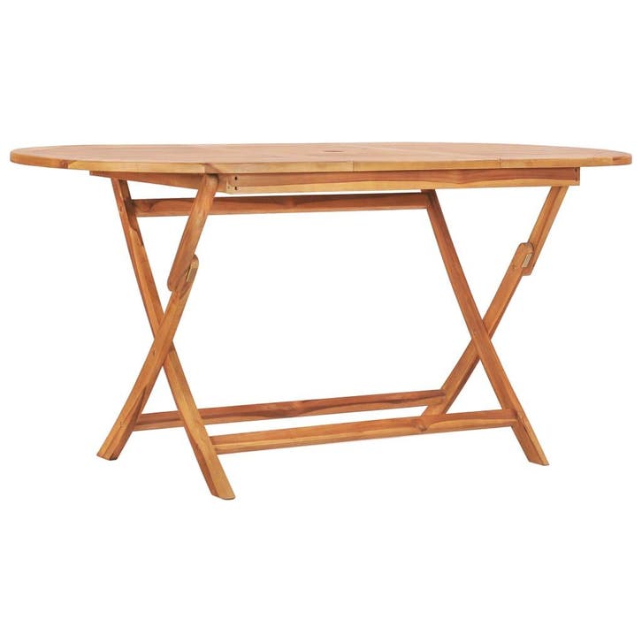 vidaXL Tuintafel inklapbaar 160x80x75 cm massief teakhout, Tuin en Terras, Tuintafels, Nieuw, Hout, Verzenden