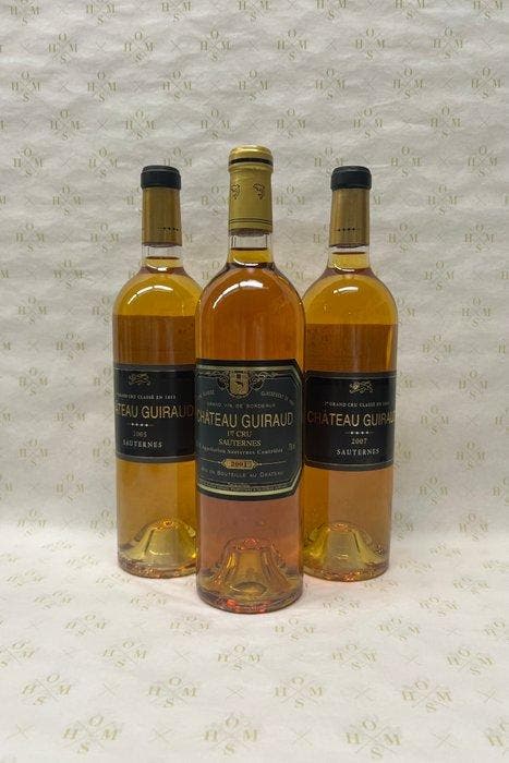 2001 & 2005 & 2007 Château Guiraud - Sauternes 1er Grand Cru, Verzamelen, Wijnen