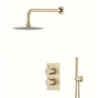 AKTIE: Inbouw regendouche Mat Goud geborsteld regendoucheset, Ophalen of Verzenden, Nieuw, Douche