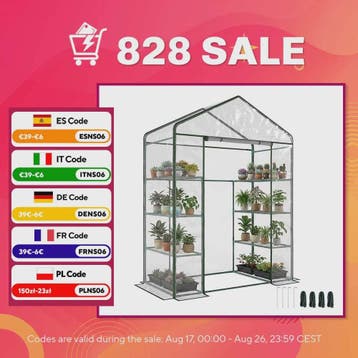 Outsunny Kweekkas Tuinkas met 4 etages - 143x73x195cm - PVC, Verzenden, Nieuw