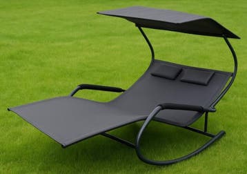 Dubbel ligbed, Gardissimo, Doppelliege Trendy, antraciet, Tuin en Terras, Ligbedden, Nieuw
