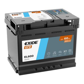 Exide EFB accu | EL600 | 12V 60Ah, Auto-onderdelen, Ophalen of Verzenden, Nieuw