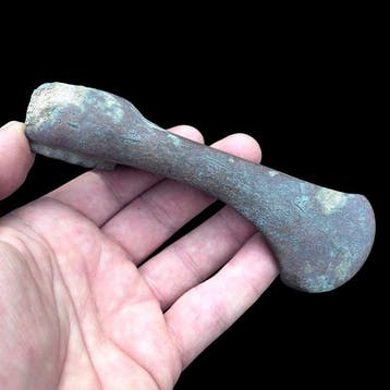 Bronstijd Brons bijlkop - Very rare axe head - 13.7 cm