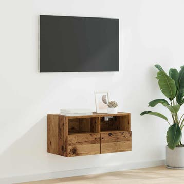vidaXL TV Wandkast 60 x 30 x 30 cm Oud Hout Bewerkt hout, Verzenden, Nieuw, 50 tot 100 cm, Minder dan 100 cm