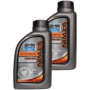 Bel-Ray Aanbieding: 2 X V-Twin Synthetic 10W50 1L, Verzenden