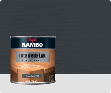 RAMBO INTERIEUR LAK TRANSPARANT ZIJDEGLANS - Antracietgri..., Nieuw, Ophalen of Verzenden, Lak, Grijs