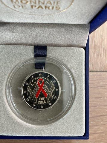 Frankrijk. 2 Euro 2014 Sidaction Proof (Zonder