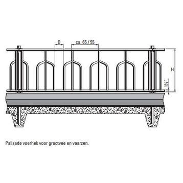 Voerhek Spinder Palisade voor grootvee, Dieren en Toebehoren, Runderen