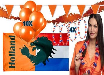Oranje Versier Pakket A, Hobby en Vrije tijd, Feestartikelen, Verzenden, Nieuw