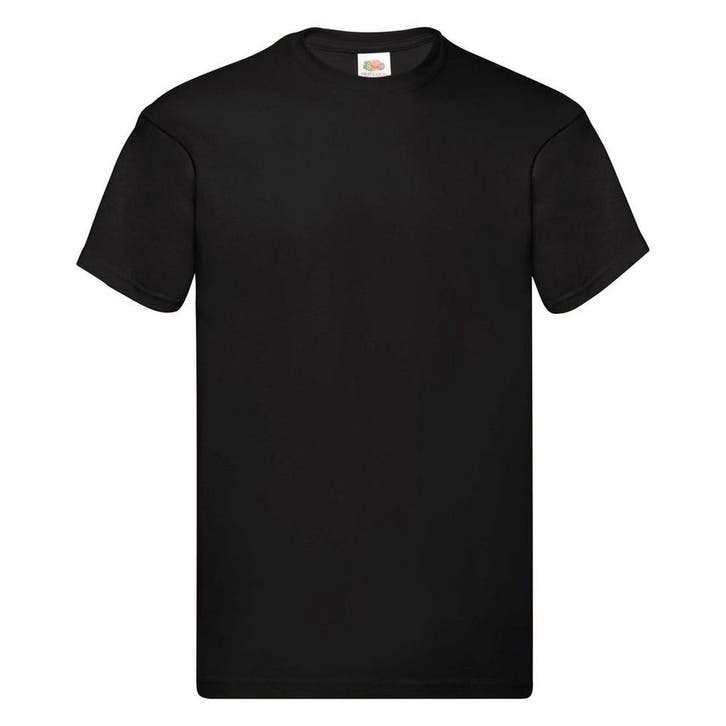 12 Zwarte Fruit of the Loom Heren T-shirts - Ronde hals-XL, Kleding | Heren, T-shirts, Nieuw, Verzenden