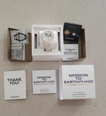 Omega x Swatch - MoonSwatch - Mission on Earth - Zonder, Sieraden, Tassen en Uiterlijk, Horloges | Heren, Nieuw