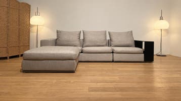NIEUW Flexform Groundpiece Hoekbank + GARANTIE | NP €25.000, 250 tot 300 cm, Nieuw, Ophalen of Verzenden, Vierpersoons of meer