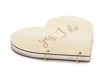 Gastenboek Hout Yes I Do Huwelijk, Ophalen of Verzenden, Nieuw