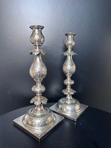 Kaarsenhouder Antieke 19e-eeuwse Russische