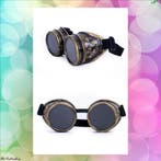 Steampunk bril goud kleurig, Verzenden, Nieuw