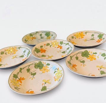 Villeroy & Boch - Bord (6) - Geranium - Porselein - Diepe