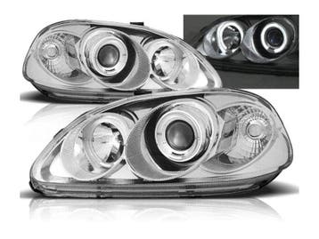 Angel Eyes koplampen Chrome geschikt voor Honda Civic, Verzenden, Nieuw, Honda