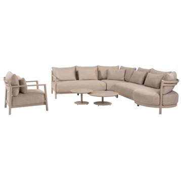 Boaz Mykonos modulaire hoek loungeset 6 delig keramiek, Ophalen of Verzenden, Nieuw