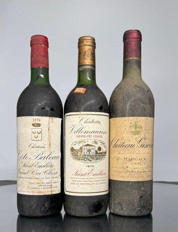 1975 Château Villemaurine & 1976 Chateau Côte Baleau & 1969, Nieuw
