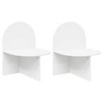 vidaXL Nachtkastje 2 pcs Wit 48 x 49 x 65 cm Geconstrueerd, Verzenden, Nieuw, 55 tot 70 cm, 45 tot 65 cm