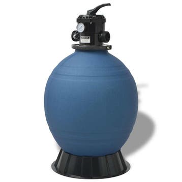 vidaXL Zwembad zandfilter Blauw Ø 55.9 x 96.5 cm PE, Tuin en Terras, Verzenden, Nieuw