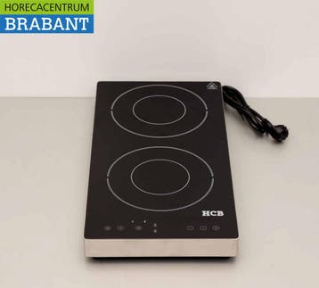 HCB RVS Inductie fornuis kookplaat 2 pitten 3,5 kW 230V, Ophalen of Verzenden, Nieuw in verpakking