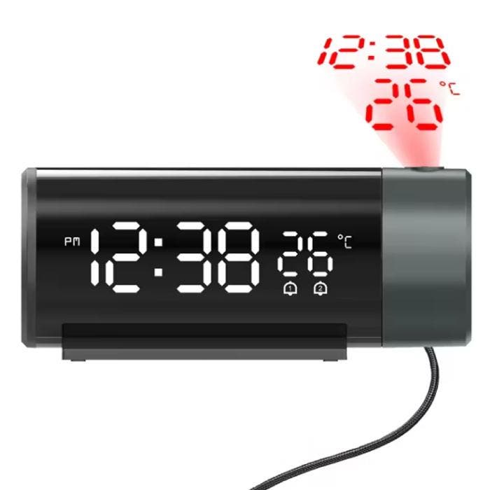 Digitale Wekker met Projectie - Alarm Klok Temperatuur LED, Witgoed en Apparatuur, Wekkers, Nieuw, Verzenden