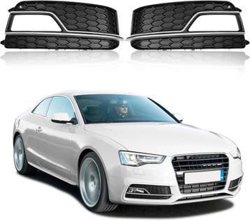 Audi S5 Mistlamp Grill Zwart - Tweedekansje | OP=OP, Rechts, Nieuw, Bumper, Audi